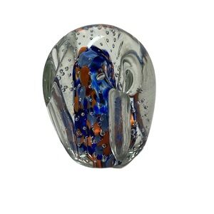 John Gentile Glass Paperweight pen pencil holder